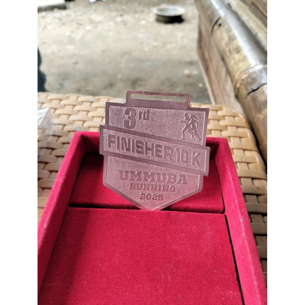 Medali Kejuaraan Finisher 5K UMMIBA Running 2025 Bahan Kuningan Premium