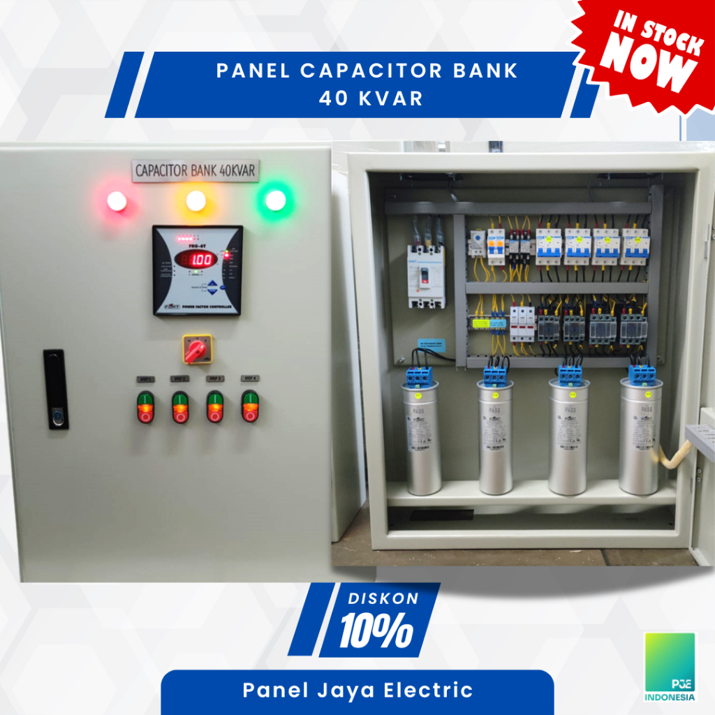 Panel Capacitor Bank 40 KVAr - Hemat Listrik & Anti Denda PLN - Perbaikan Power Factor Cosphi - Read