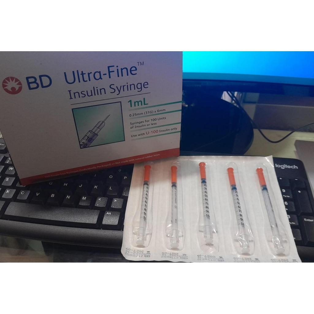 BD Ultra-Fine Per 1 Box Isi 100 Pcs - 1 ML dan 0,5 ML
