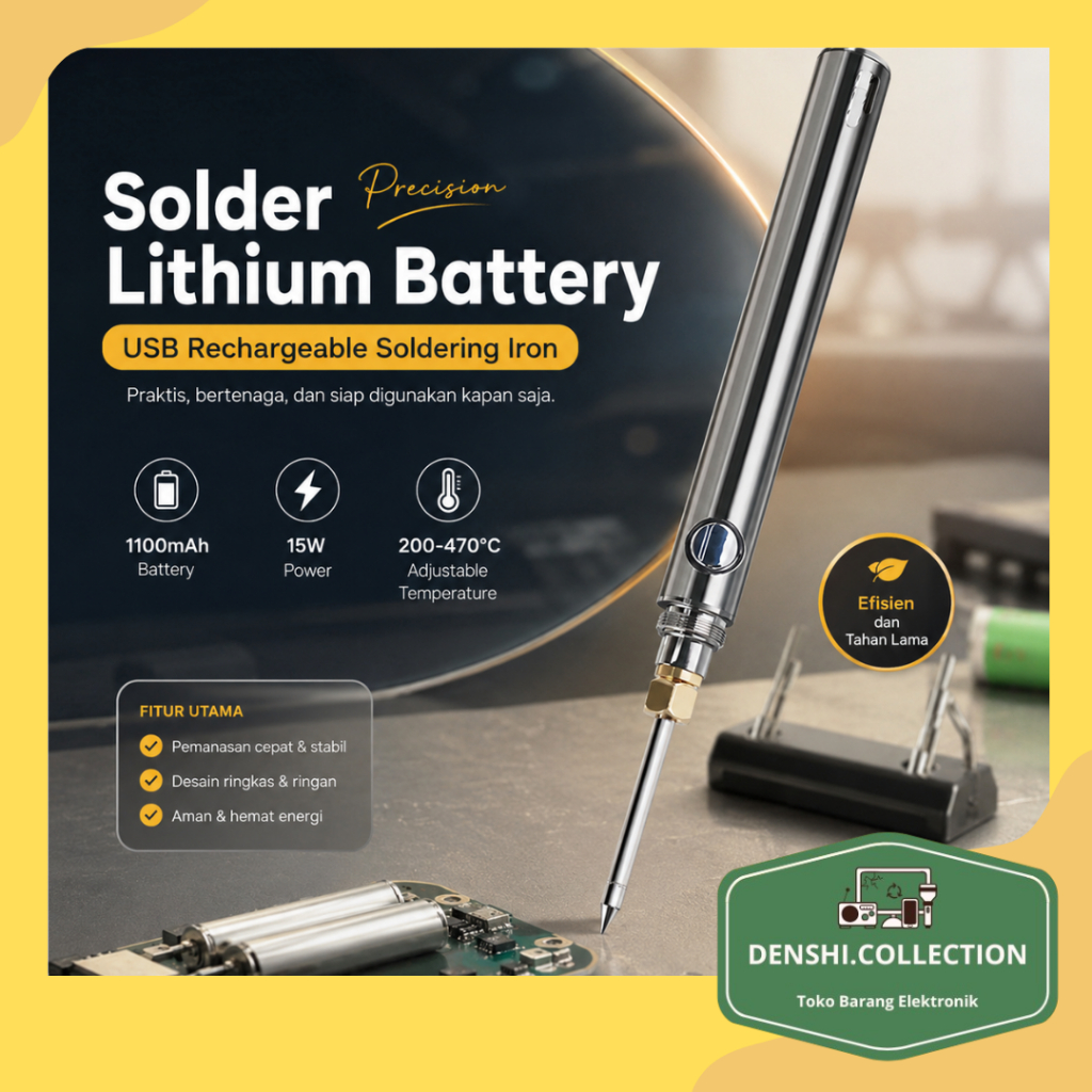 EVOD Solder Lithium Battery Grid USB Rechargeable 15W - CT-15 - Silver