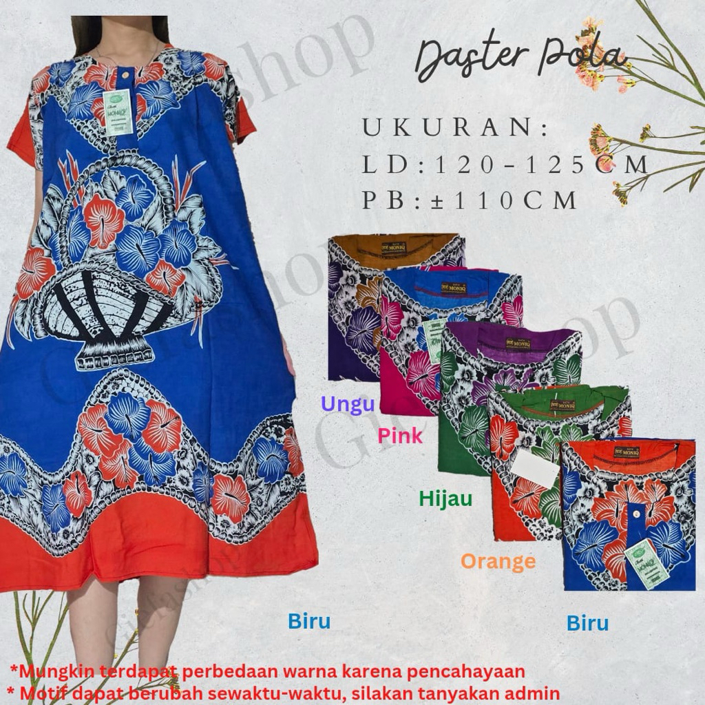 Giefashop - Daster Pola Moniq Daster batik moniq