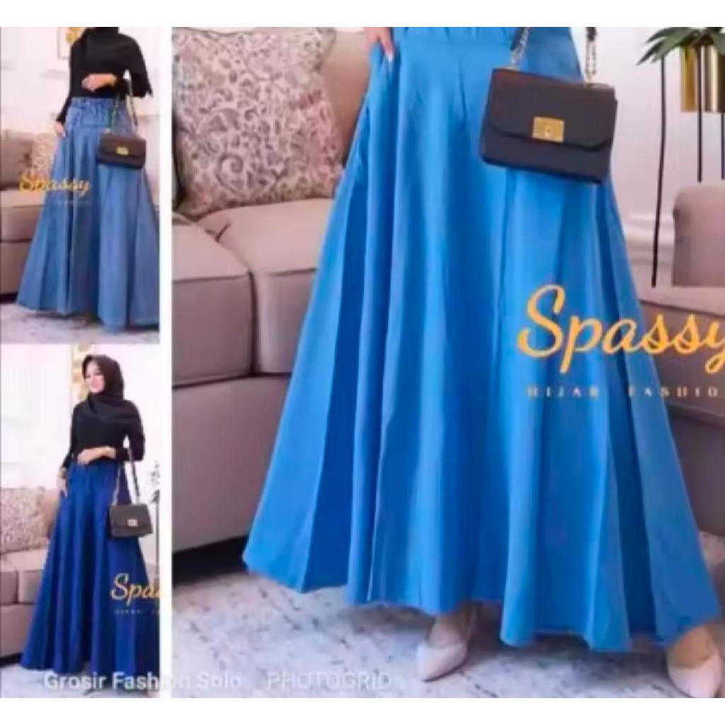 ROK PAYUNG JEANS  / ROK JEANS PAYUNG / ROK semi JEANS