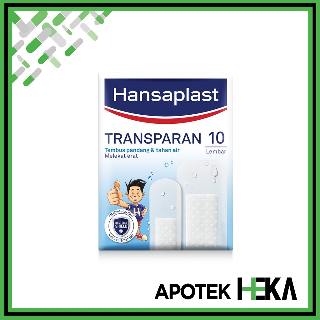 Hansaplast Transparan Anti Air isi 10 lembar - Plester Luka Anti Air [BOGOR]