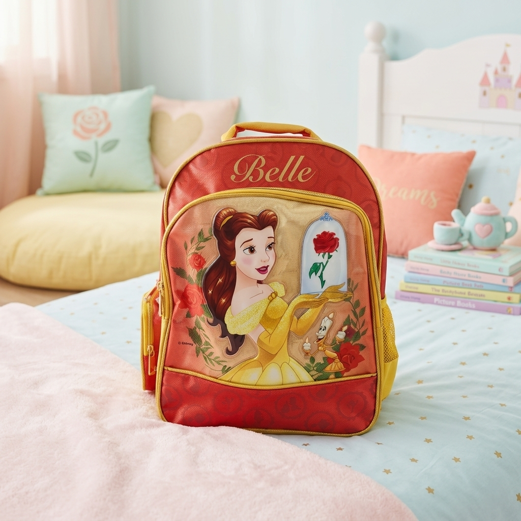 Tas ransel sekolah SD Disney Princess Belle Backpack - Size Besar
