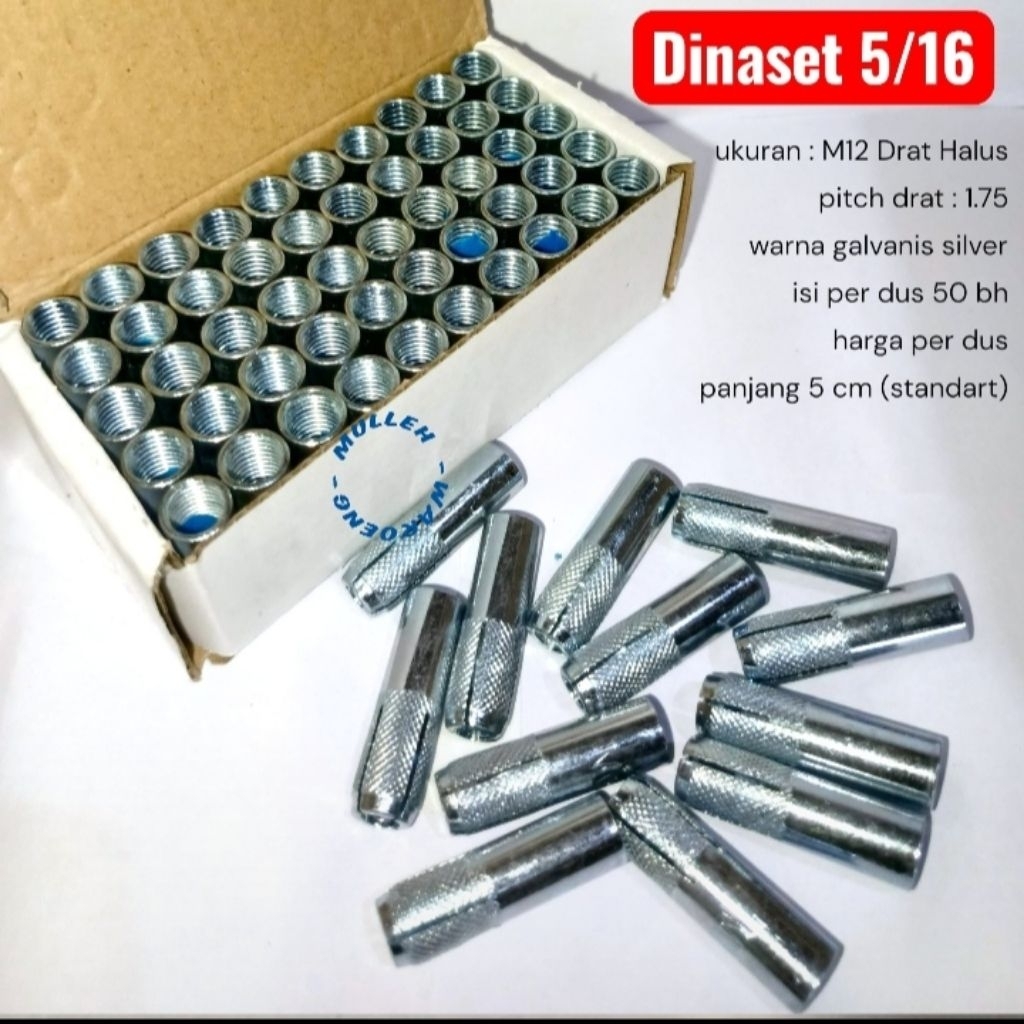 DINASET 5/16 DYNASET DROP IN ANCHOR 5/16" PER DUS 100 PCS