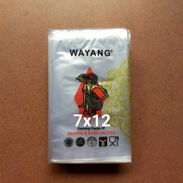 Plastik PP Bening Wayang 7 cm x 12 cm ( Pak )