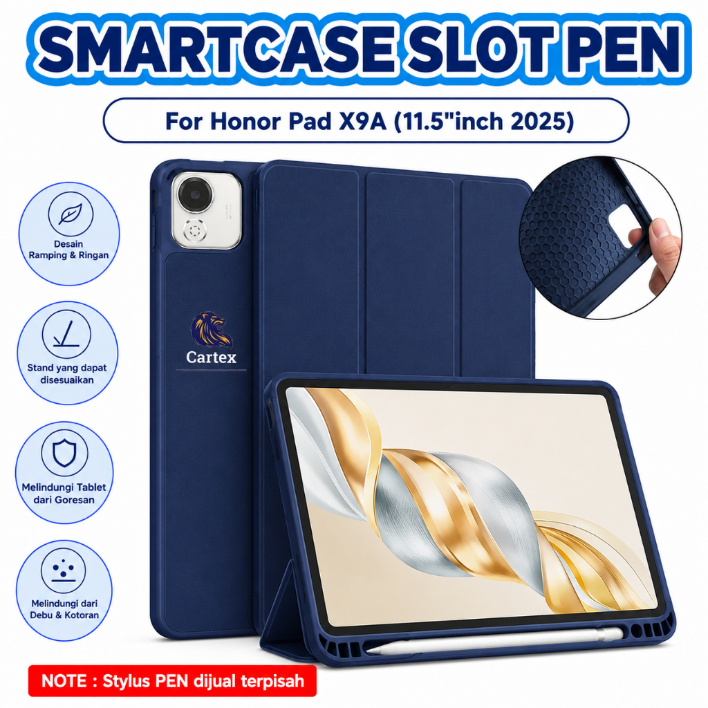 Smartcase Slot Pen Honor Pad X9A 11.5"inch 2025 / case honor pad x9a / casing honor pad x9a  softcas