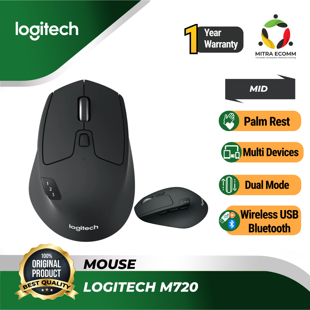 MOUSE LOGITECH M720 optical triathlon