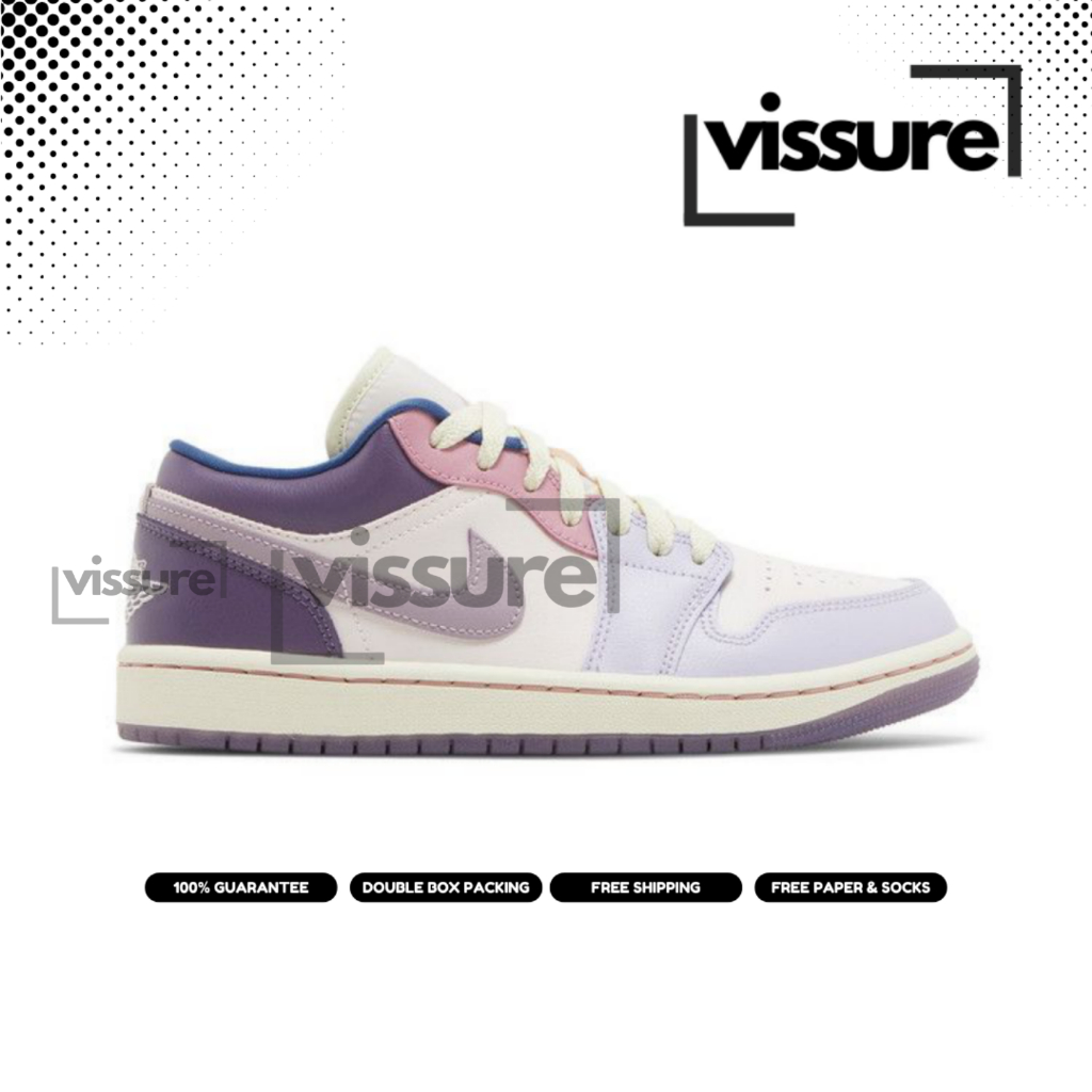 Sneakers Women's AJ1 Low Pastel Purple Violet 100% Bnib