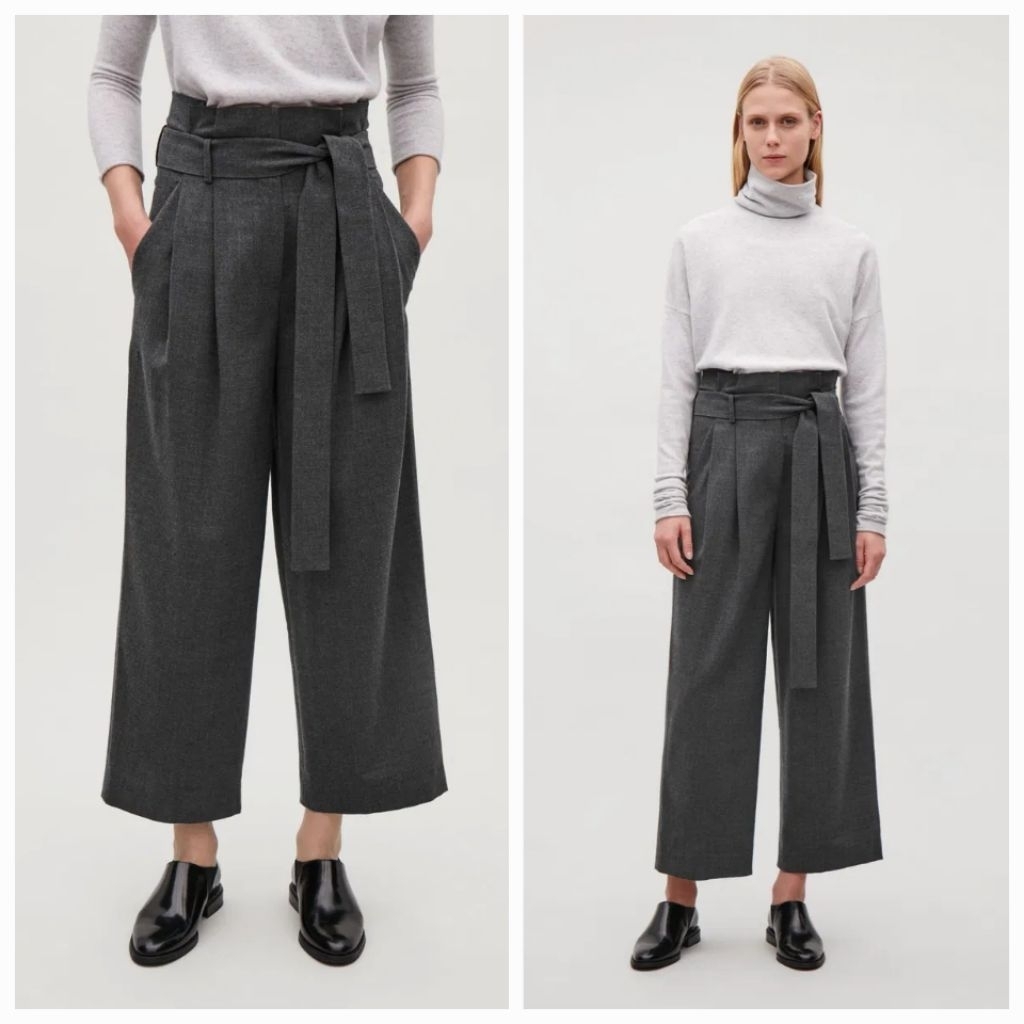COS Pleated Waist Wool Trousers