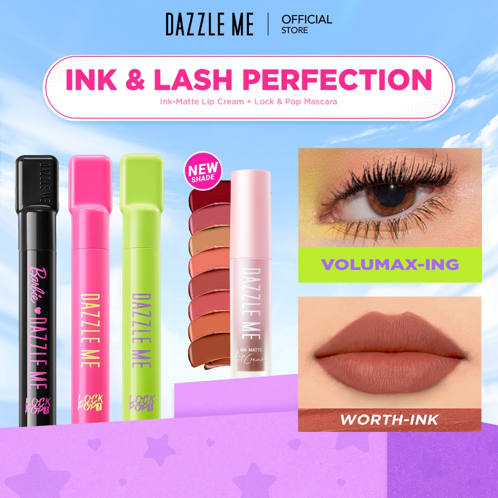 [BEST DEALS] DAZZLE ME Ink & Lash Perfection (Ink-Matte Version) - Face Makeup Mascara & Ink - Matte