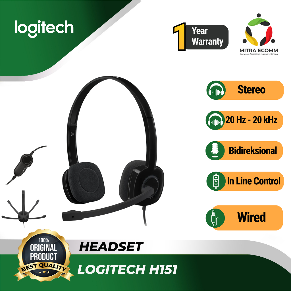 HEADSET LOGITECH H151 GARANSI RESMI H 151