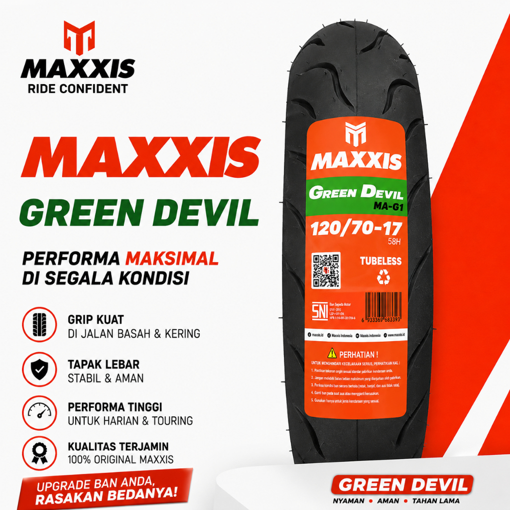 Ban maxxis green devil 120/70-17