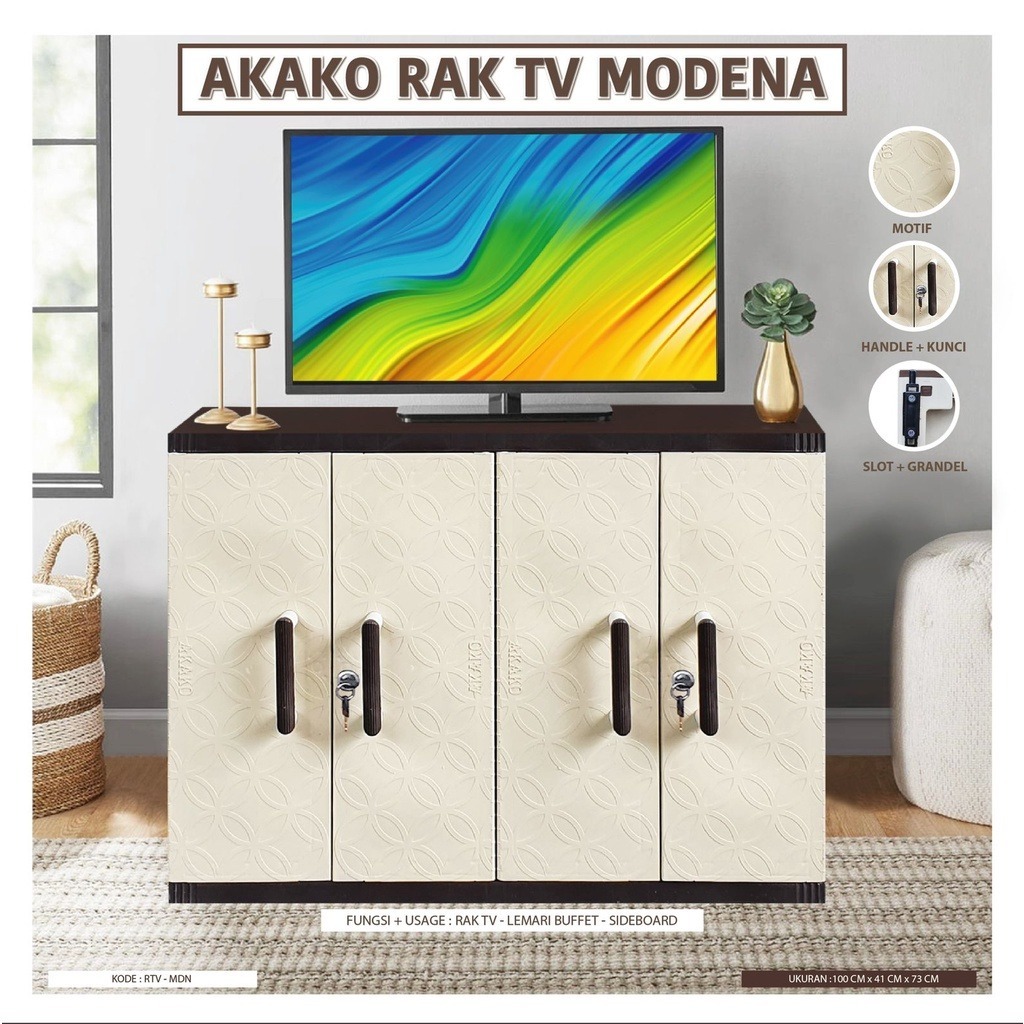 Rak TV / Lemari Plastik Serbaguna Modena Akako