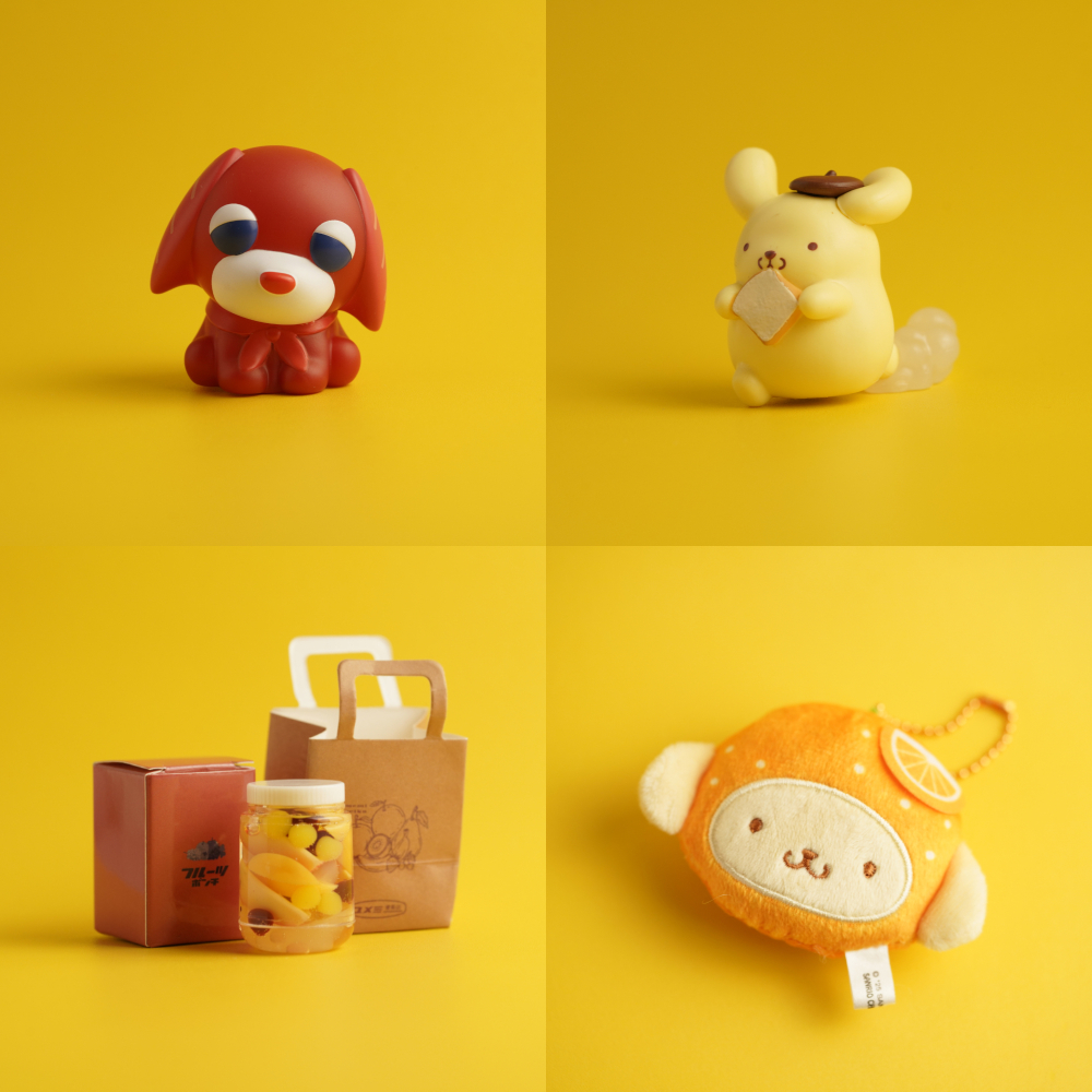 Character Goods Yellow Fruit Pompompurin Ochaken Japanese Trinket Gashapon Gachapon Gotochi Miniatur