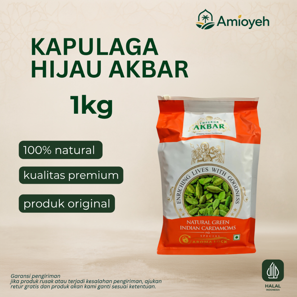 kapulaga hijau india ,kapulaga Akbar india, kapulaga arab saudi Akbar 1kg