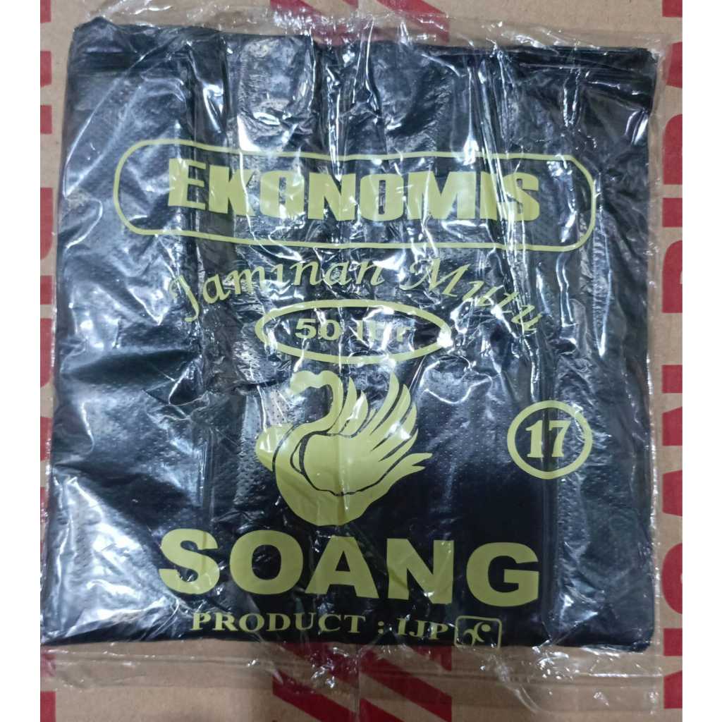 [50pcs] Kantong Plastik Kresek Hitam Ekonomis isi 50 Lembar | Plastik Kresek Hitam | Kantong Plastik