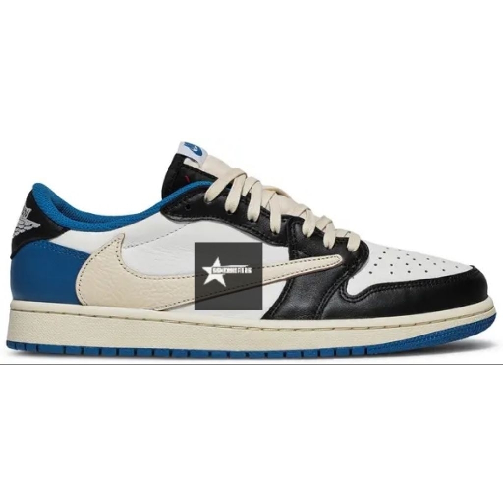 Sepatu Fragmant Design X Travis Scott X AJ 1 Retro Low