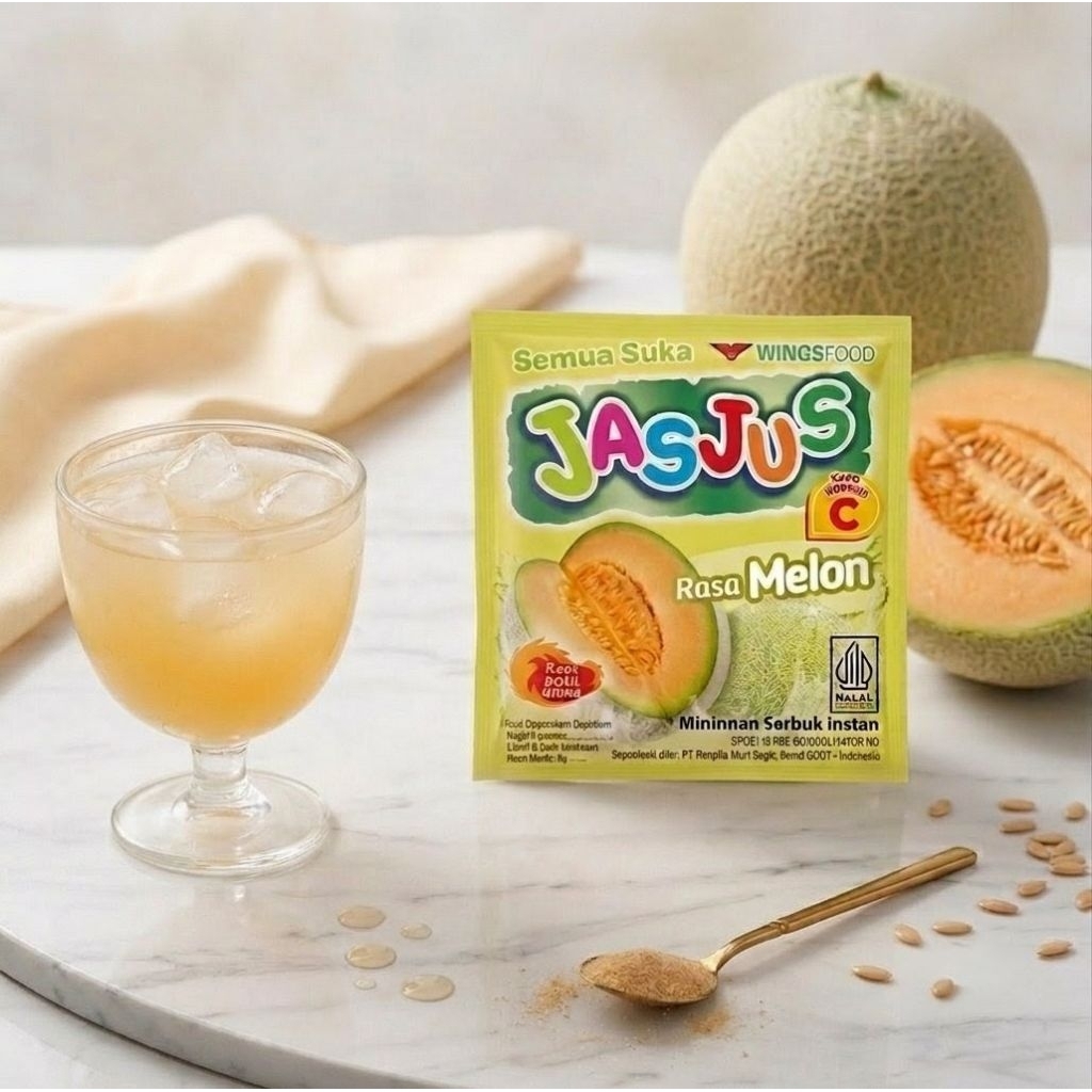 Jasjus Minuman Serbuk Rasa Melon 10 Sachet