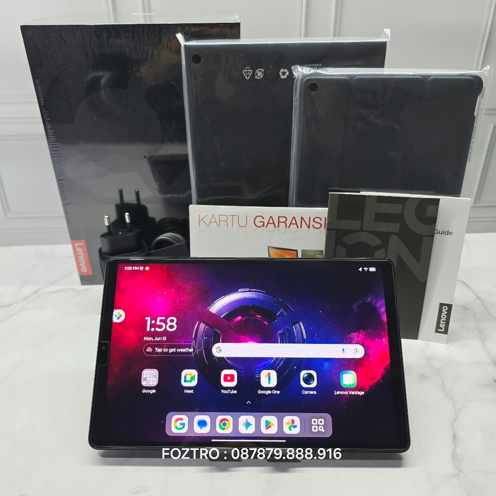 Tablet Gaming Lenovo Legion Y700 Gen3 RAM 12/256GB Second Like New Fullset Ori Garansi Resmi