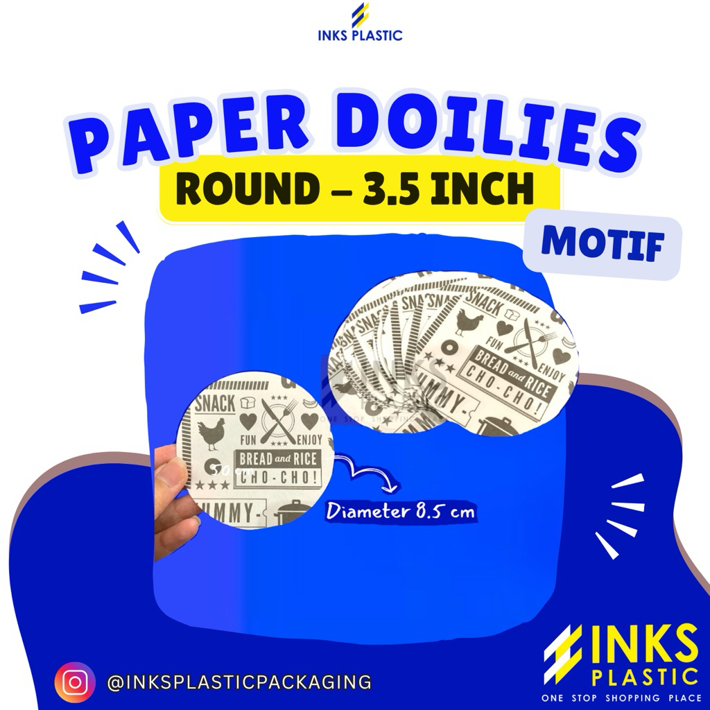 PAPER DOILIES BULAT ROUND 3,5 INCH / KERTAS ALAS KUE