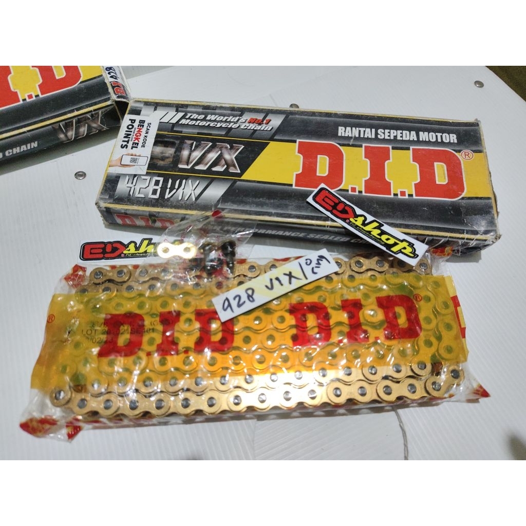 rantai DID 428 VIX ORING GOLD panjang 130L 428VIX O RING KARET seal CBR 150 NINJA 150 VIXION GSX CB1