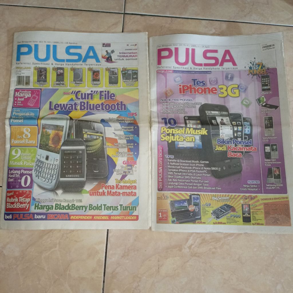 Tabloid PULSA tahun 2009 berbagai edisi