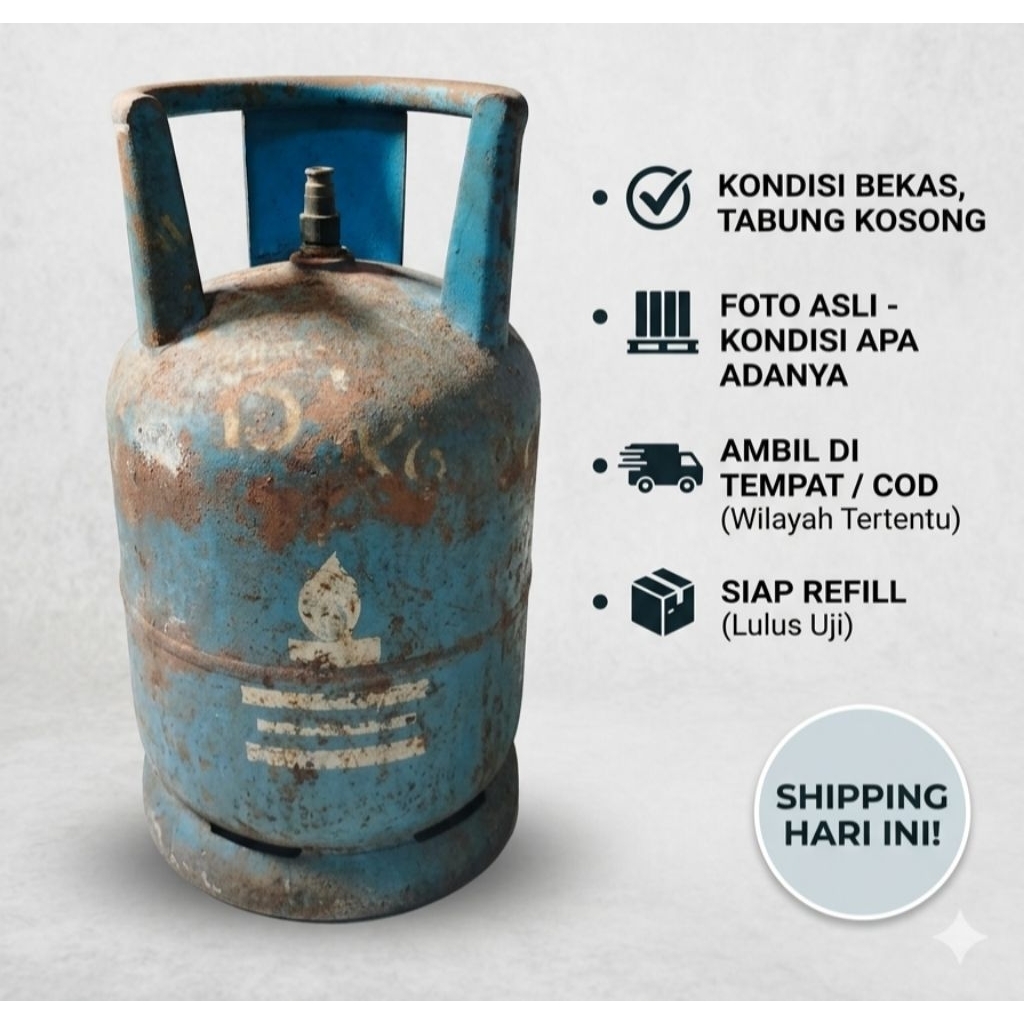 Tabung Gas LPG 12kg Biru Kosong