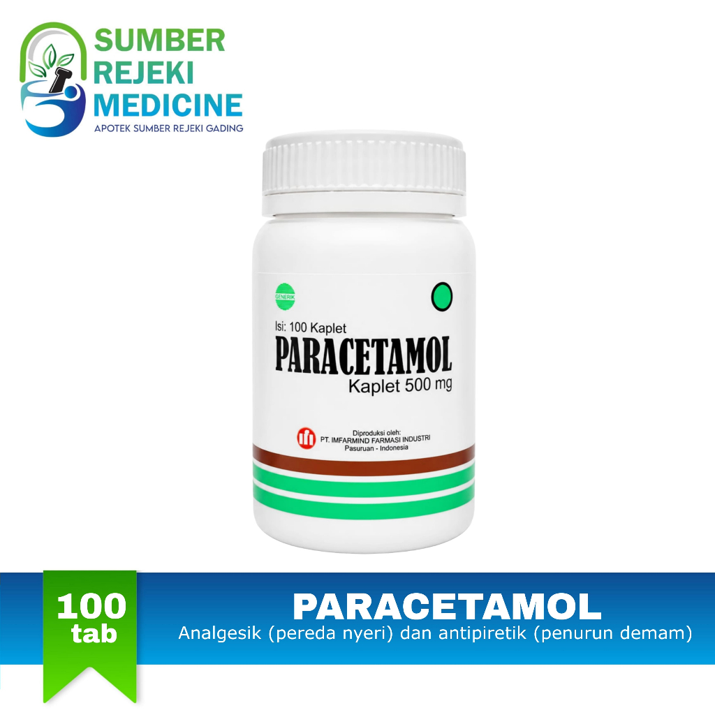 Paracetamol IFI Botol Isi 100 Kaplet