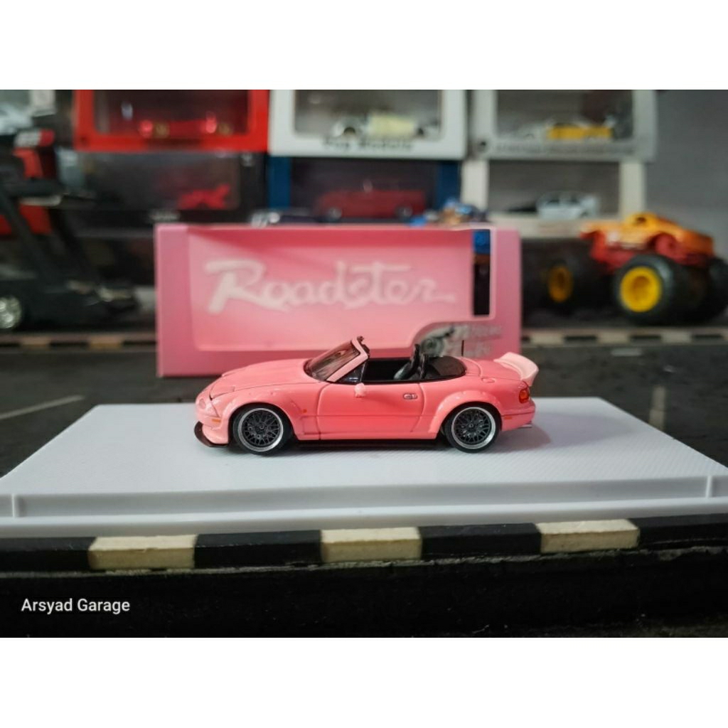 Diecast Micro Turbo Eunos Roadster NA Customized Version Metallic Pink Swap Velg