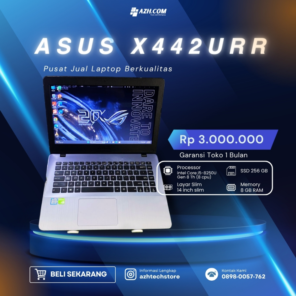 Asus Core i5 Gen 8 Double VGA Nvidia – Laptop Normal Siap Pakai