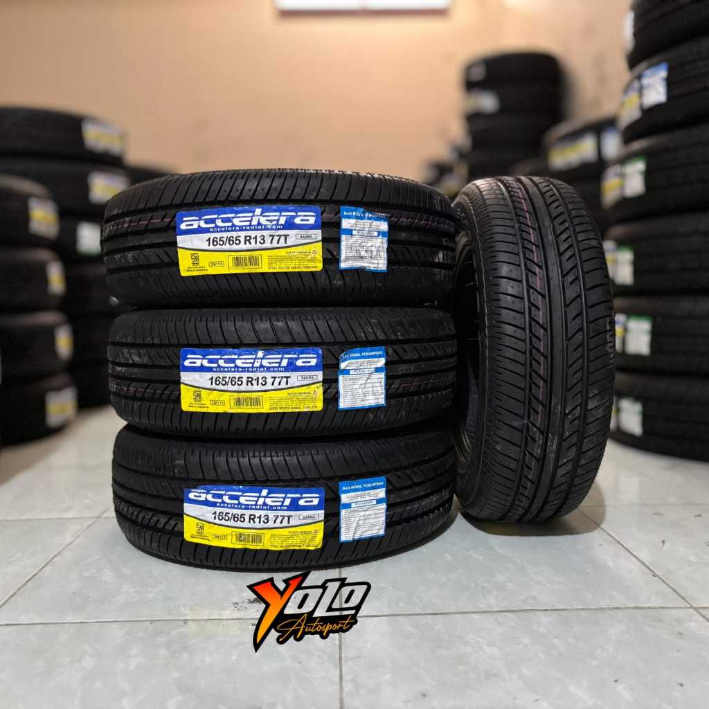 Ban Mobil Ceper Kualitas Standar SNI Merek Accelera Type Gamma Ukuran Ban 165 65 R13 Tubles