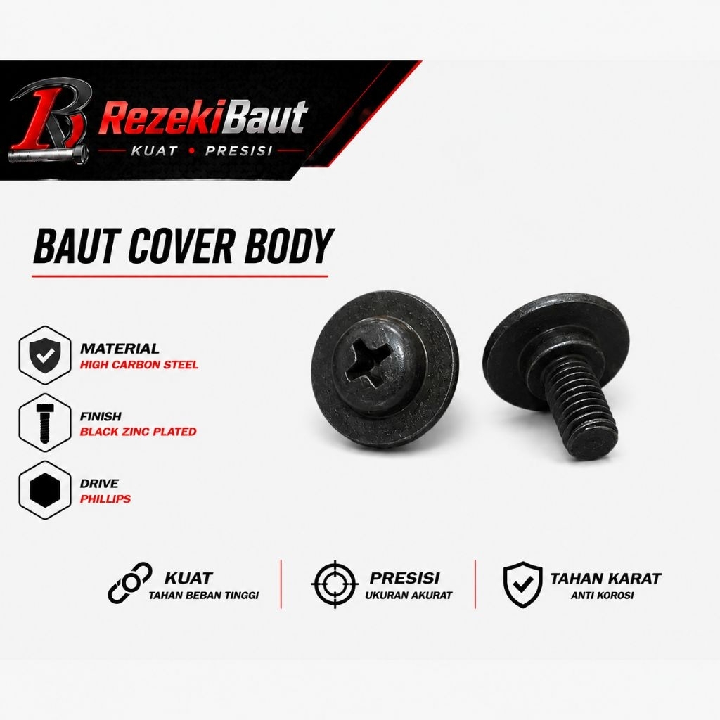 Baut bolt screw pan 5x11,5 original