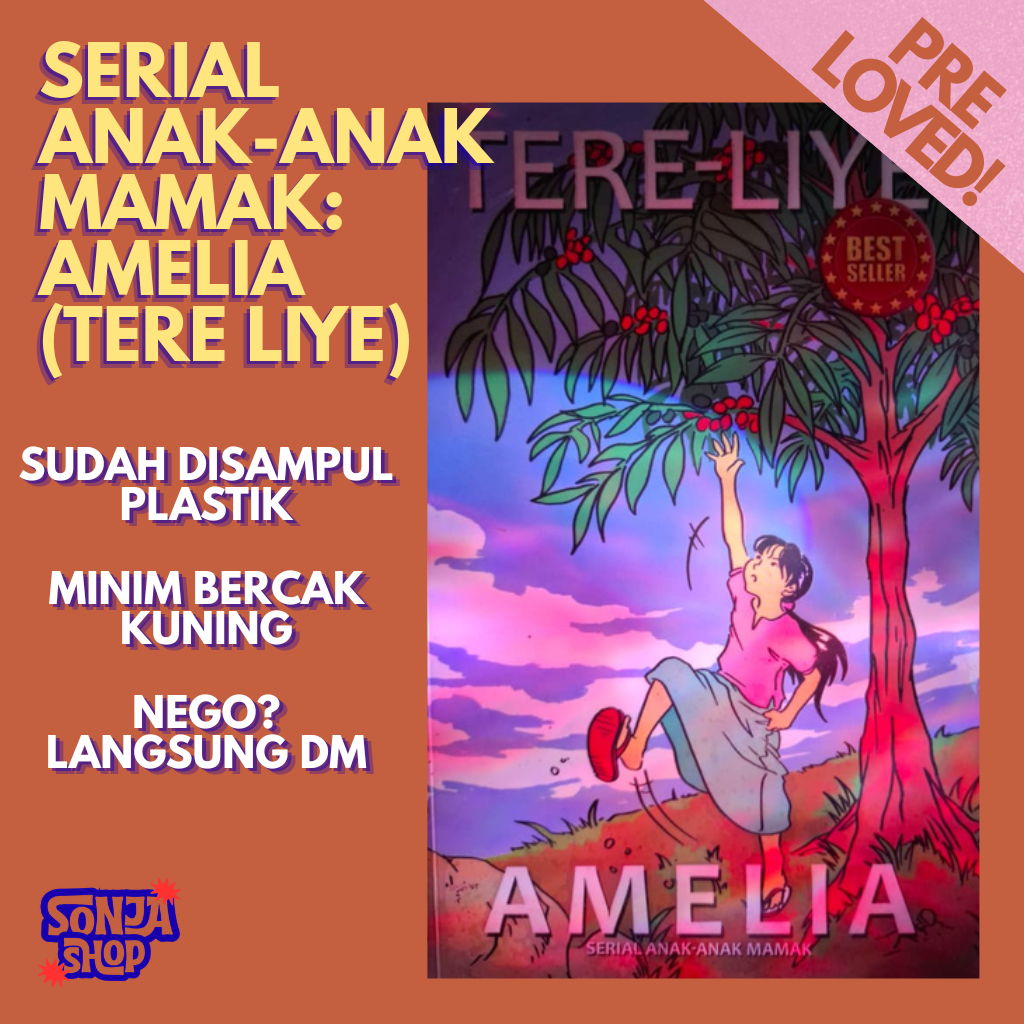 [PRELOVED] Novel Tere Liye: Amelia (Anak Mamak) | Buku Bekas Original Kondisi Bagus Sudah Sampul Pla