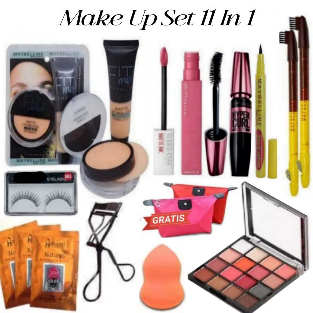 Paket Kosmetik Make Over Super Lengkap Murah / Paket Makeup Komplit 1 Paket 11 in 1 / Paket Makeup M