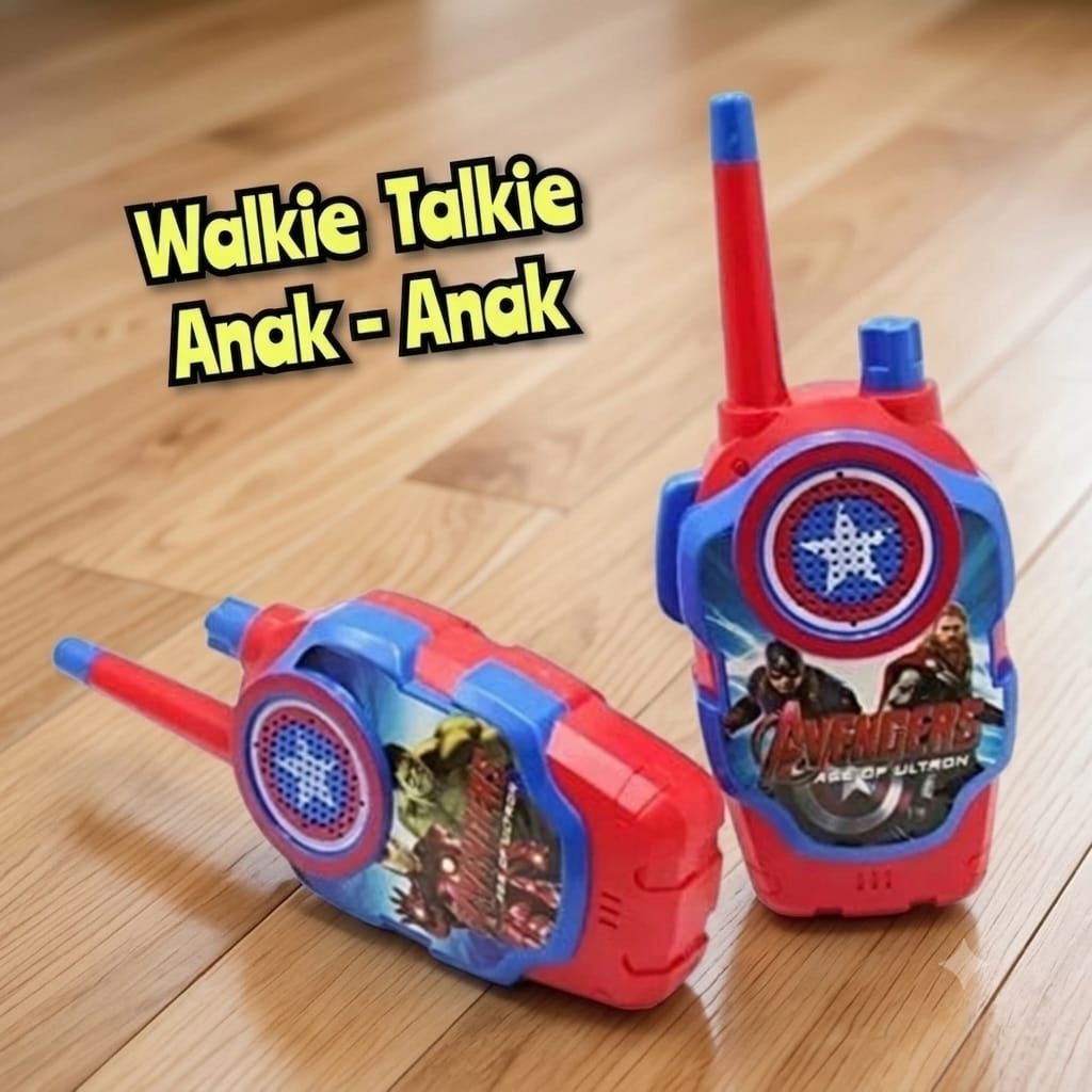 mainan walkie talkie karakter edukasi - HT polisi anak edukatif