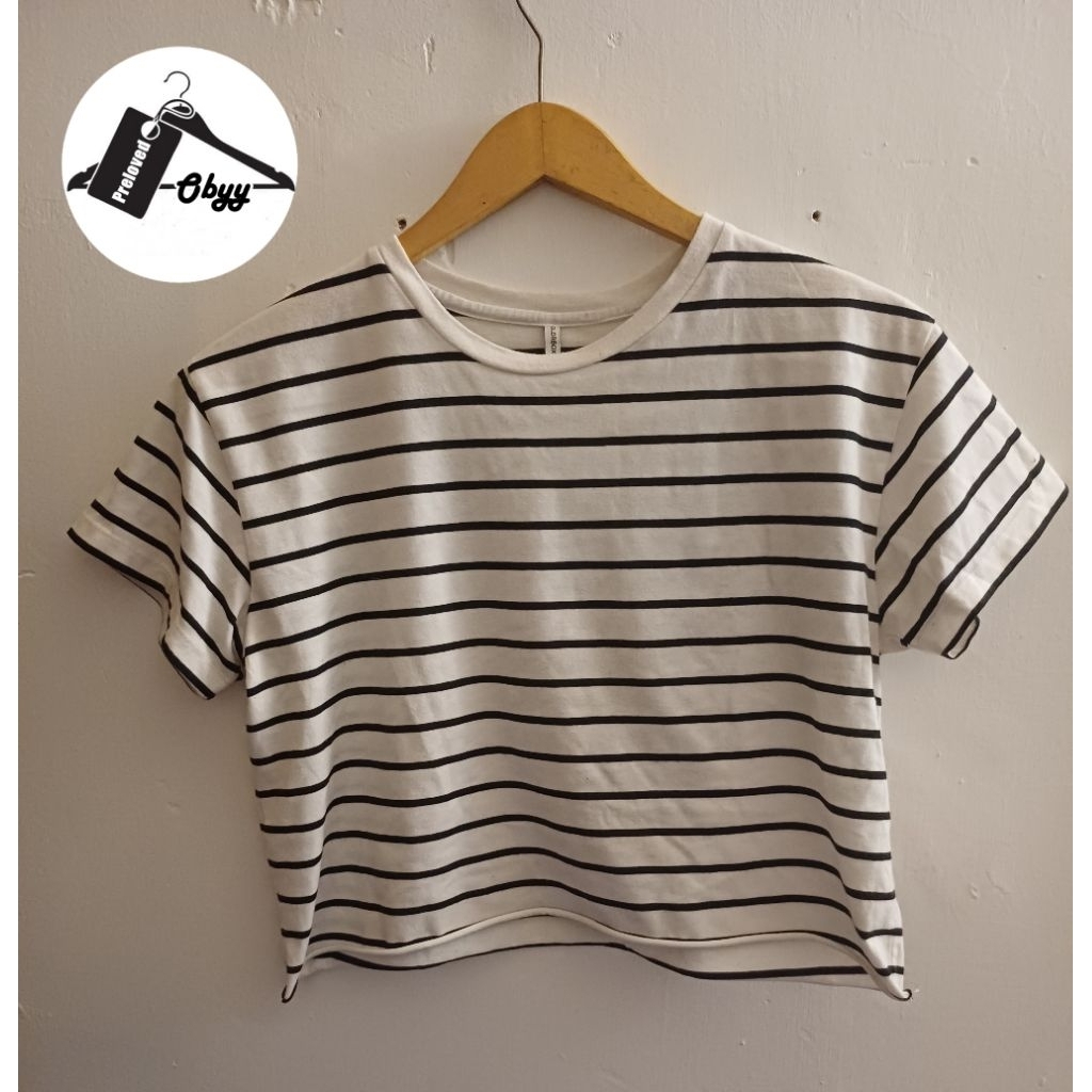 Kaos Crop Salur Colorbox
