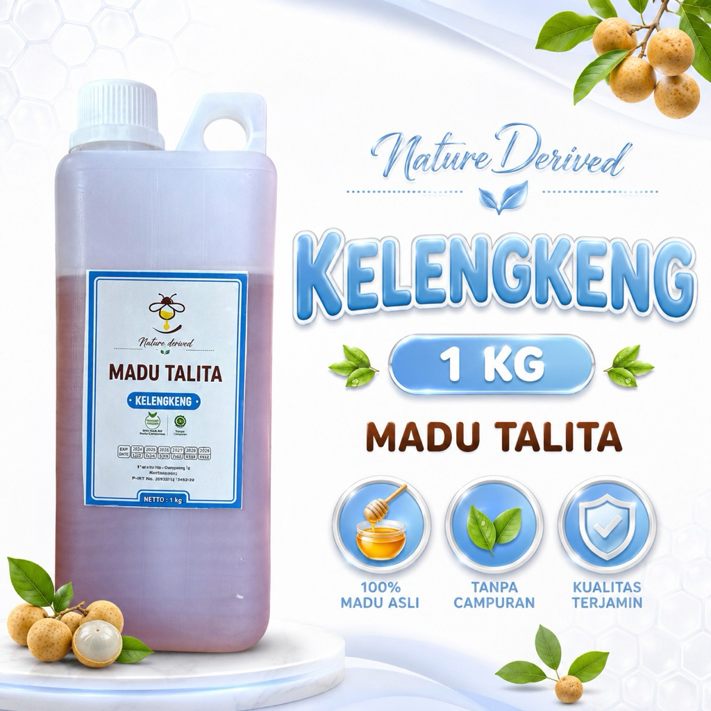 (STIKER BARU) Madu Talita Kelengkeng 1kg Madu Murni Asli Raw Honey