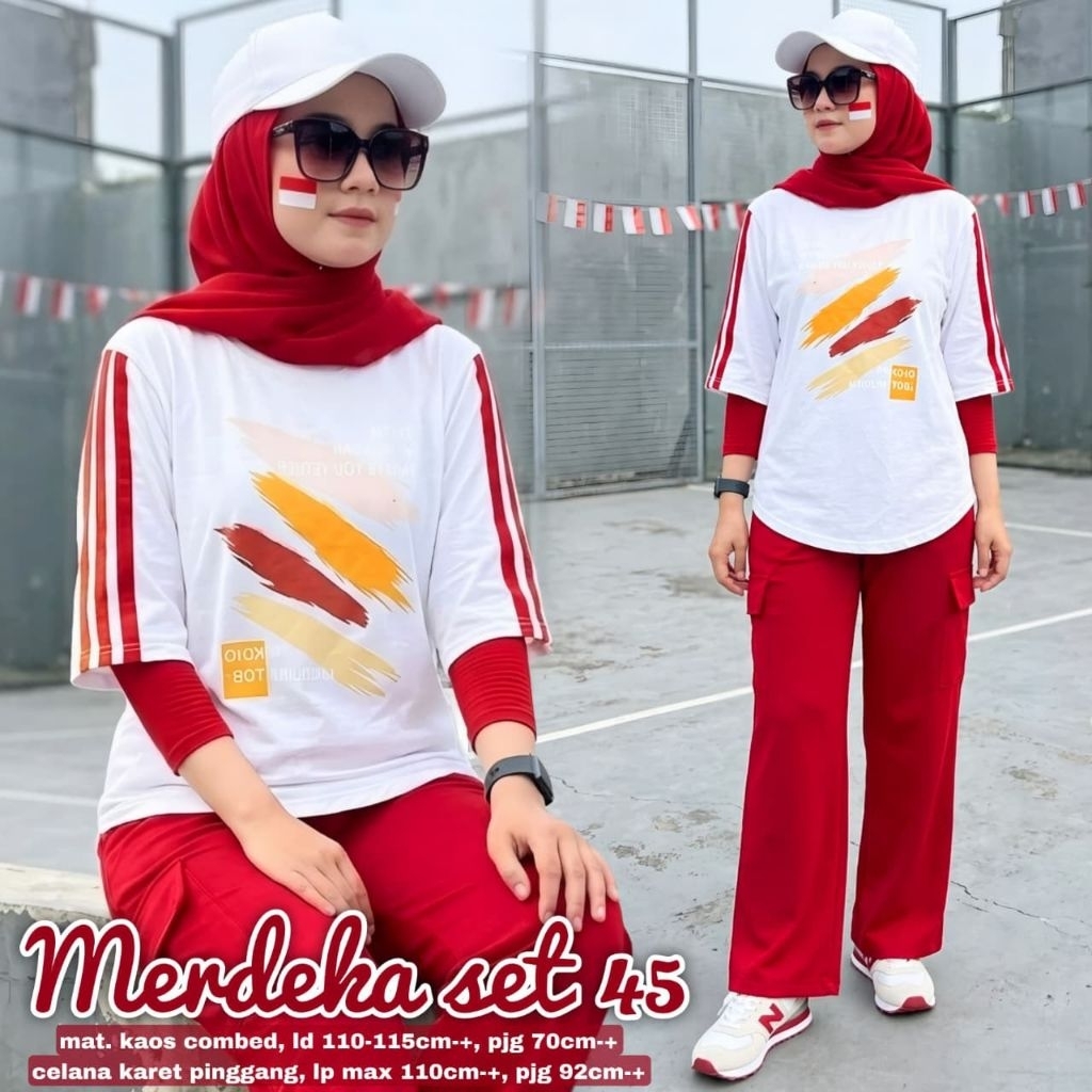 GAMIS MERAH PUTIH KEMERDEKAAN/ONESET MERAH PUTIH/SETROK MERAH PUTIH KEMERDEKAAN/