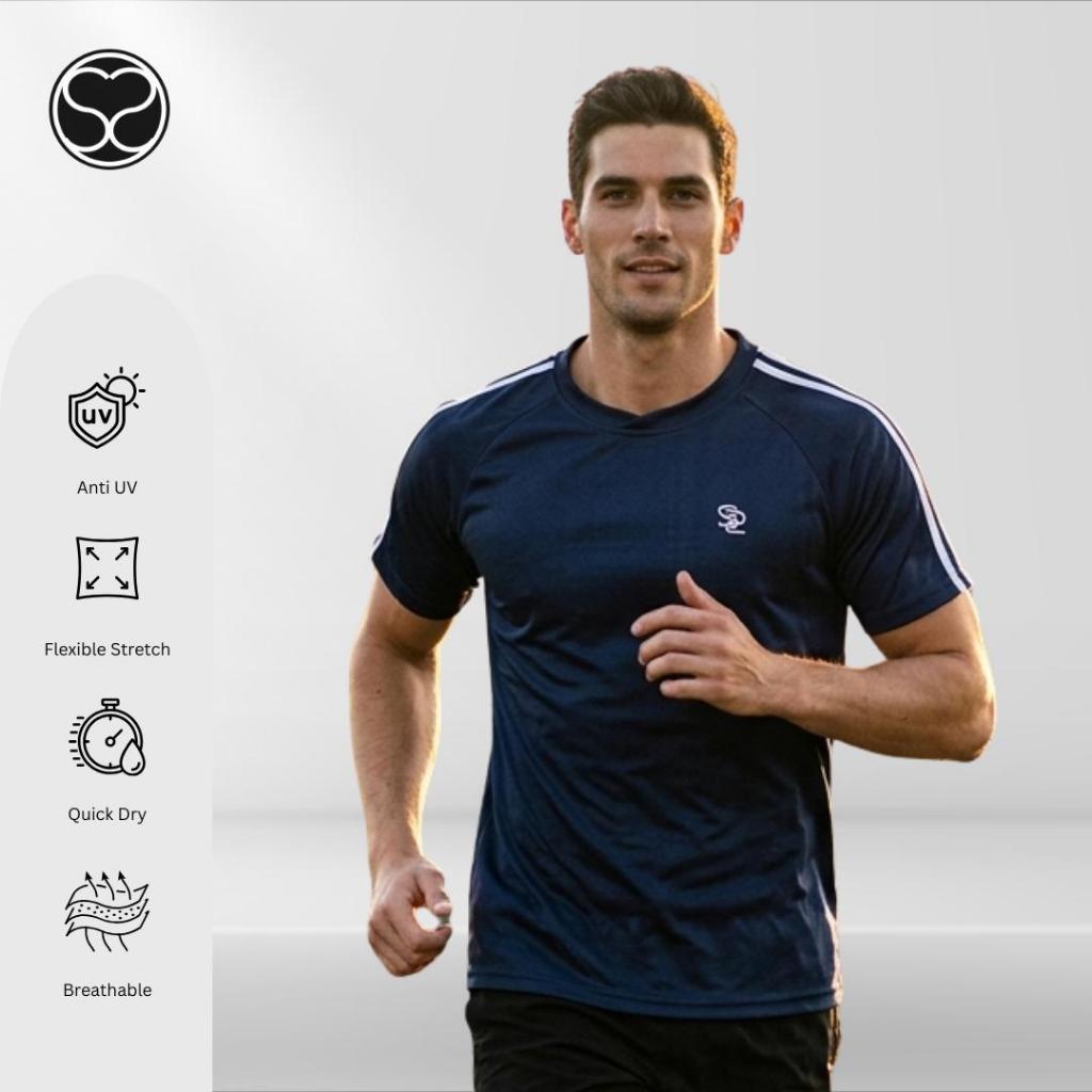 SecondShape - Baju Olahraga Pria Laki laki Men Sport Jersey Futsal Soccer Bola Running Gym Tennis Pa