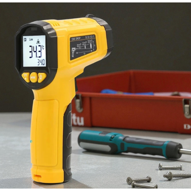 Termometer Industrial Digital Thermogun Infrared LCD