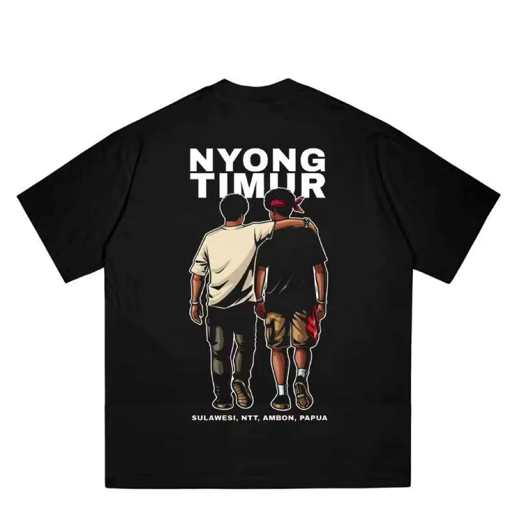 kaos distro dewasa unisex TIMUR PRIDE NYONG TIMUR depan belakang