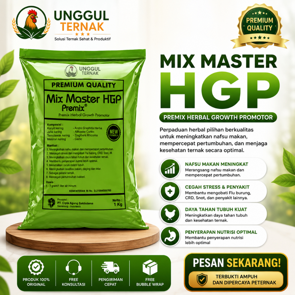 Suplemen Herbal Ternak MIX MASTER HGP