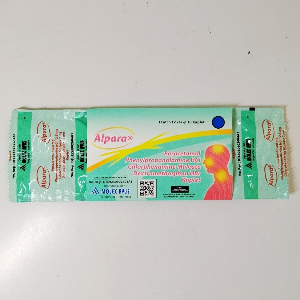 ALPARA Tablet 1 Strip isi 10 tablet -  Obat Gejala Flu disertai Batuk/ Obat Pilek