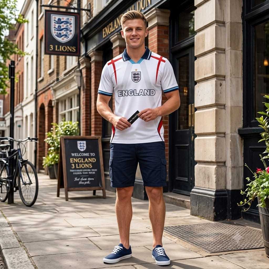 JERSEY FANTASY ENGLAND / JERSEY VINTAGE / JERSEY RETRO / ENGLAND CASUAL