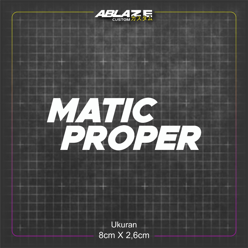 STICKER CUTTING MATIC PROPER