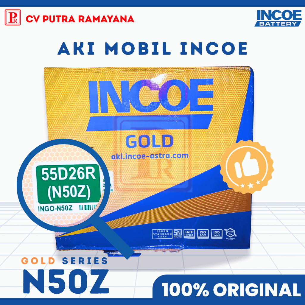 AKI (ACCU) MOBIL INCOE GOLD N50Z ORIGINAL