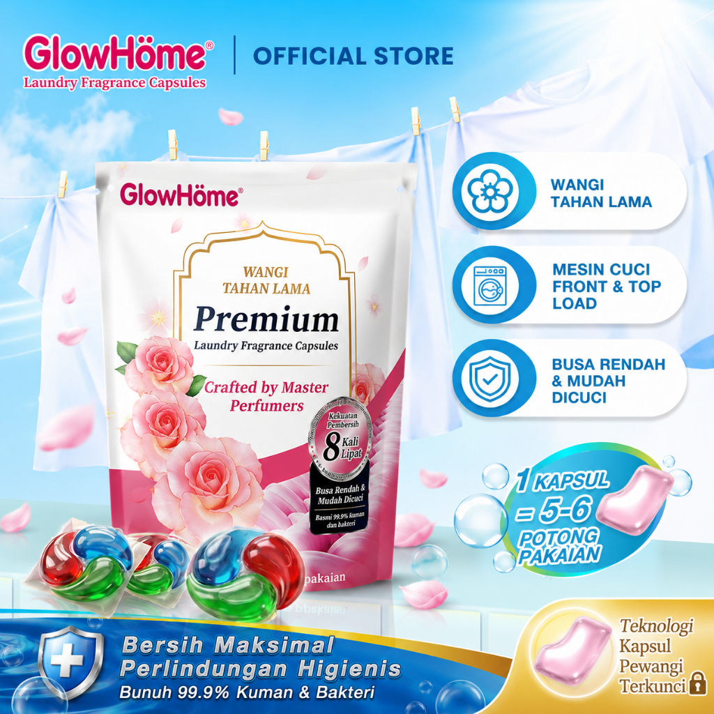 Laundry Pods Premium Anti Noda Membandel 10X Membersihkan Wangi Tahan Lama Praktis Sekali Pakai