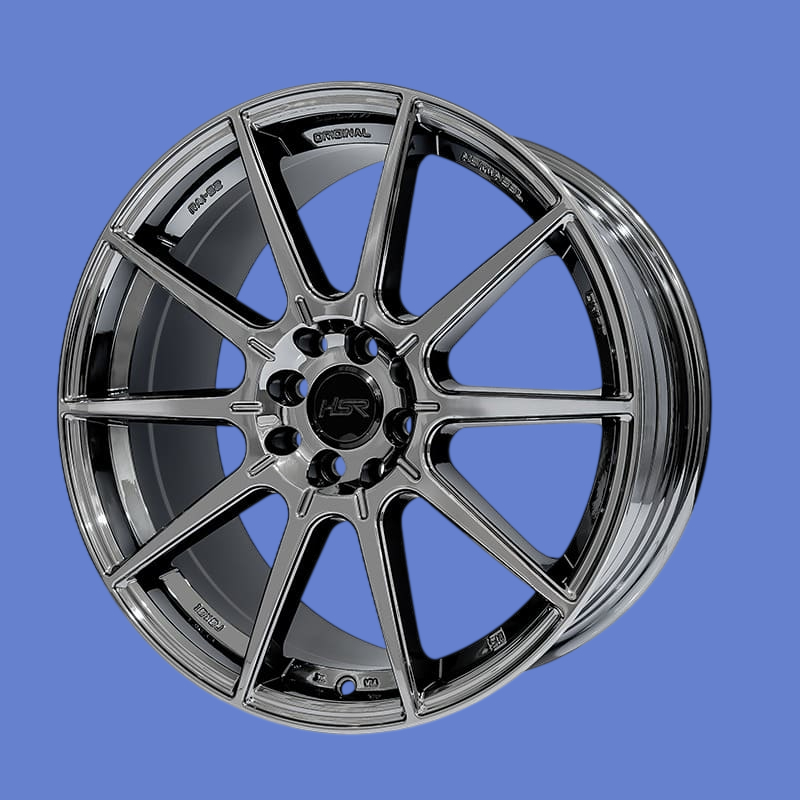 Velg mobil terbaru ring 18 HSR RAI S2 black Chrome-velg mobil raize Alvez Fronx ring 18