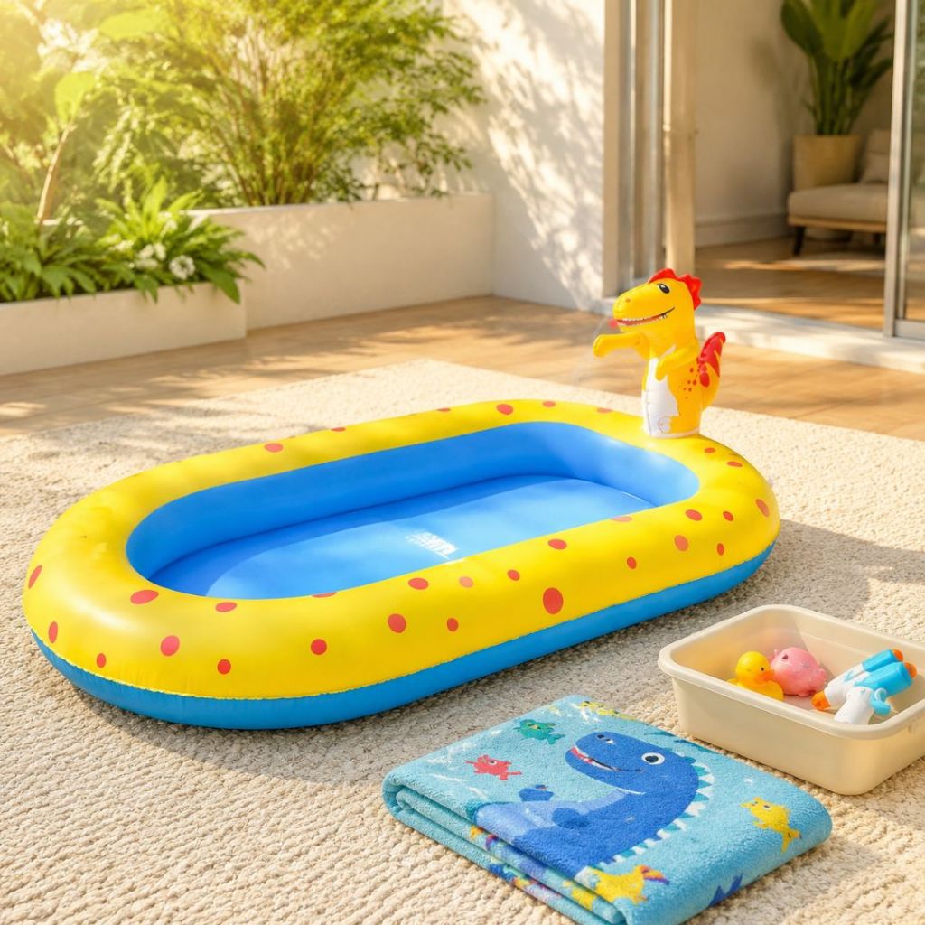 Kolam semprot air anak Kids water spray mat Mainan air anak untuk musim panas Mainan air mancur prem